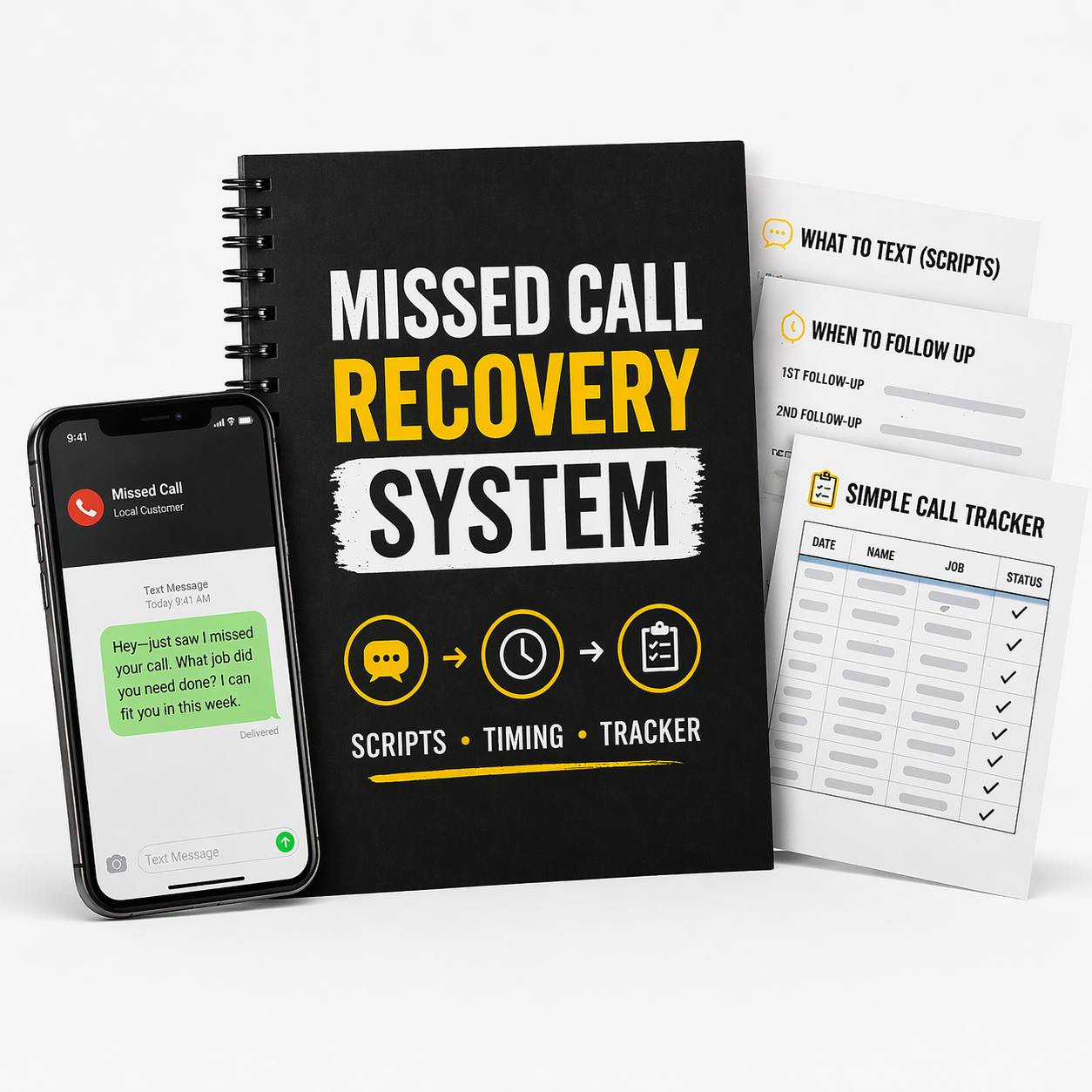 Missed Call Recovery System product mockup